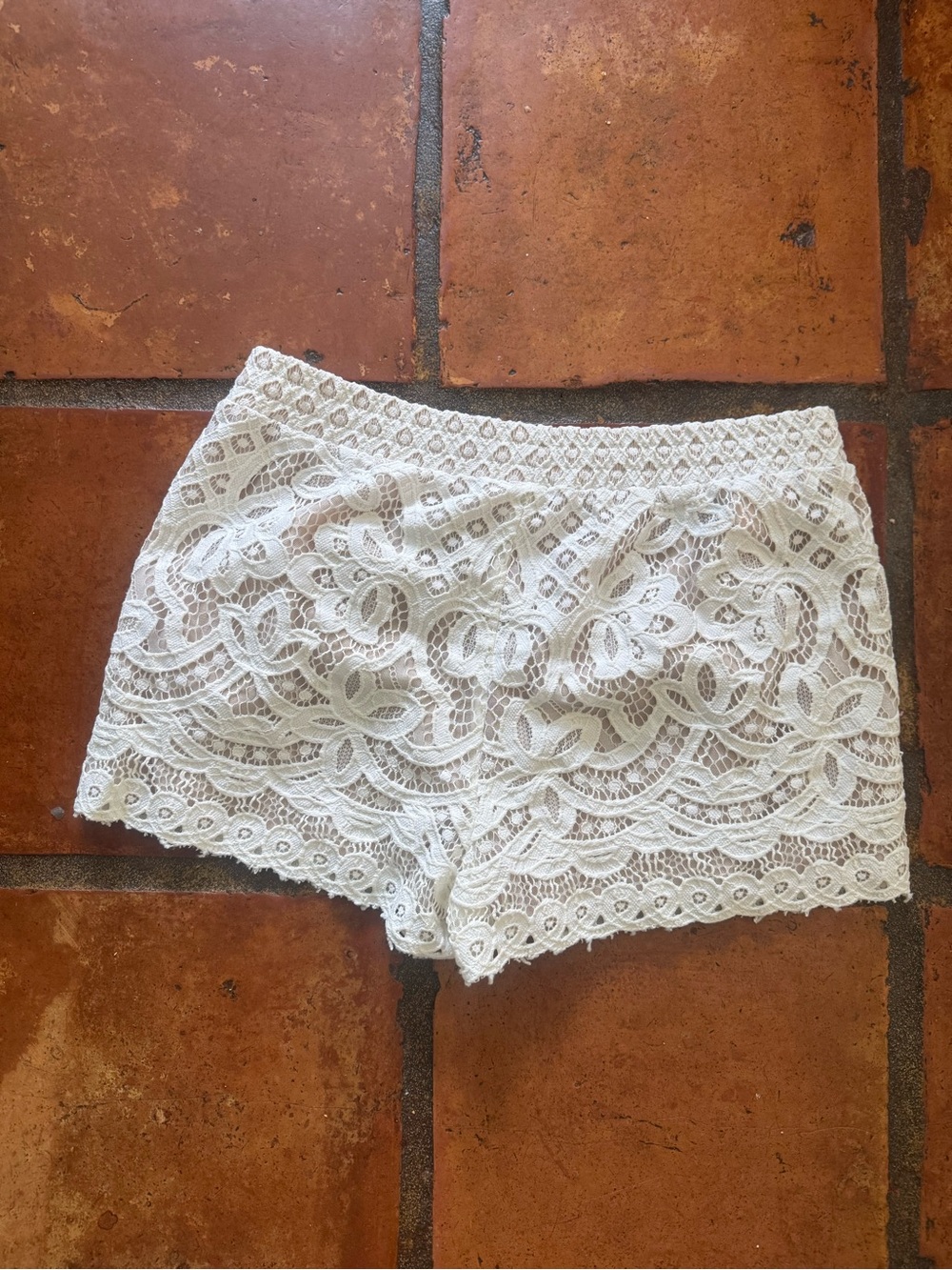 BCBG Maxazria White Lace Shorts - Picture 4 of 7
